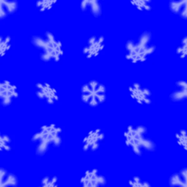 Weihnachten Nahtlose Schneeflockenmuster Mit Unscharfen Fallenden Schnee Für Weihnachtskarten Cover — Stockvektor