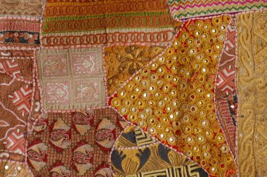 Kumaş üzerine soyut eser