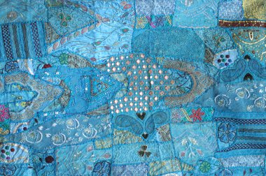 Kumaş üzerine soyut eser