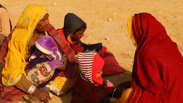 chudí lidé vesnice v poušti Rajasthan Indie