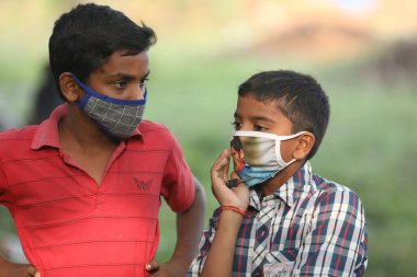 Indian People with Mask 10th Dec 2020 Hyderabad India