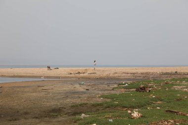 Sahildeki kadın modelin arka görüntüsü