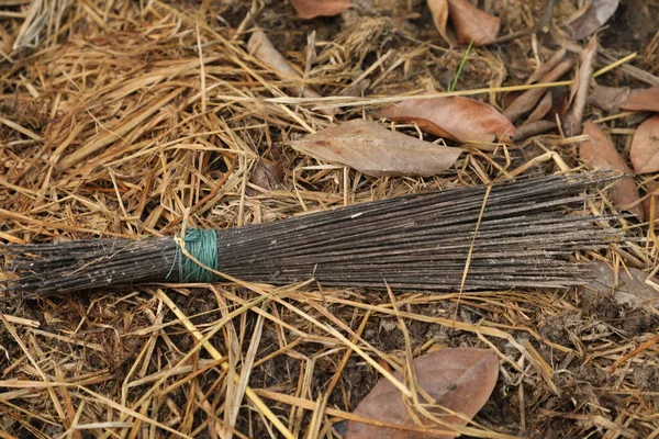 Broom Stick Αγροτική Σπίτι Ινδία — Φωτογραφία Αρχείου