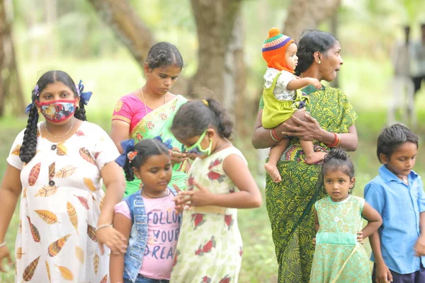 Молодые Девушки Индии Сельской Местности Декабря 2020 — стоковое фото