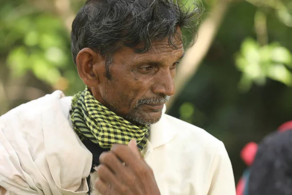 Indian Old Man Close 7Th Dec 2020 Vizag India — Foto de Stock