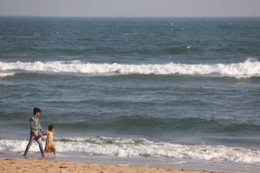 Vizag Hindistan 'daki turistler