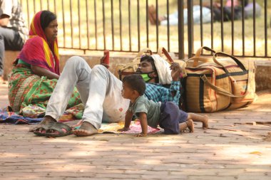 Vizag Vizag 'daki Footpath' deki insanlar 22 Ocak 2021