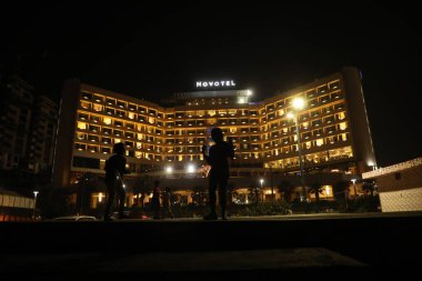 22 Ocak 2021 Vizag Hindistan Novatel Otel Binası 'nın dışı.