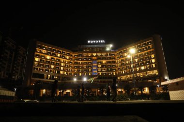 22 Ocak 2021 Vizag Hindistan Novatel Otel Binası 'nın dışı.
