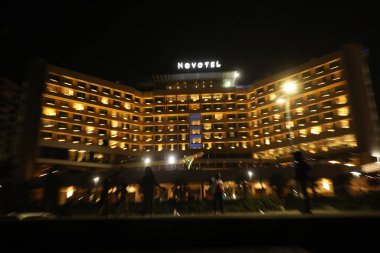 22 Ocak 2021 Vizag Hindistan Novatel Otel Binası 'nın dışı.