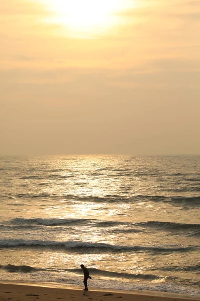 Silhouette of Male at Beach