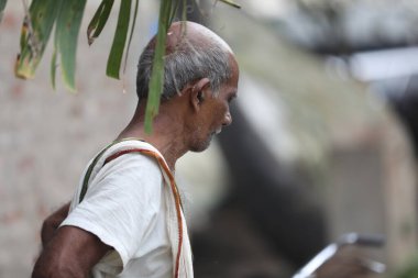 Hintli ihtiyar Hyderabad Hindistan 22 Ocak 2021