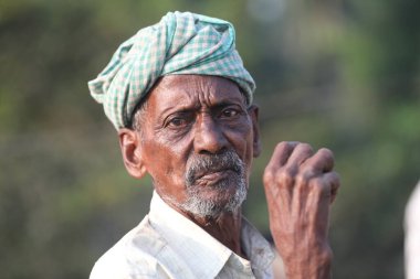 Hintli ihtiyar Hyderabad Hindistan 22 Ocak 2021