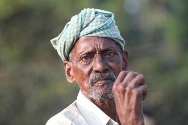 Hintli ihtiyar Hyderabad Hindistan 22 Ocak 2021