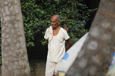 Hintli ihtiyar Hyderabad Hindistan 22 Ocak 2021