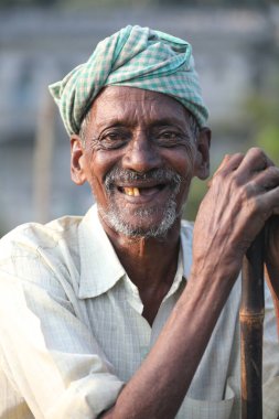 Hintli ihtiyar Hyderabad Hindistan 22 Ocak 2021