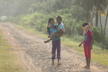 Indian poor Children with Mask 1st Dec 2020 Hyderabad India