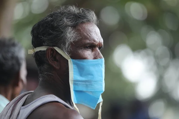 Stock image Indian People group with Mask Hyderabad India 1st Dec 2020