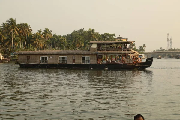 Tourest Houseboat Kerala India — Stock Photo, Image