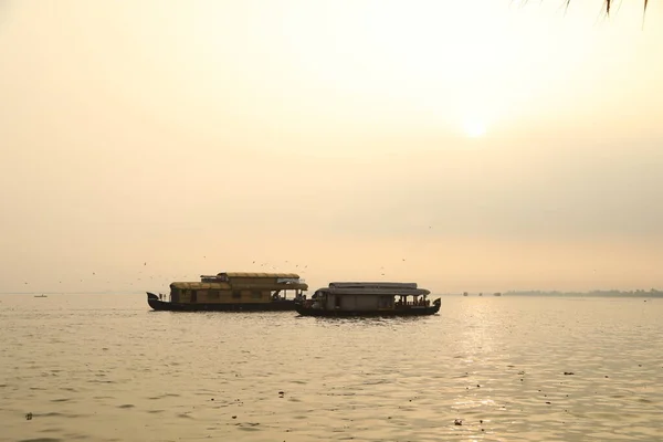 Turista Houseboat Kerala India — Foto Stock