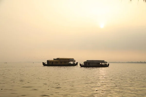 Turista Houseboat Kerala India — Foto Stock