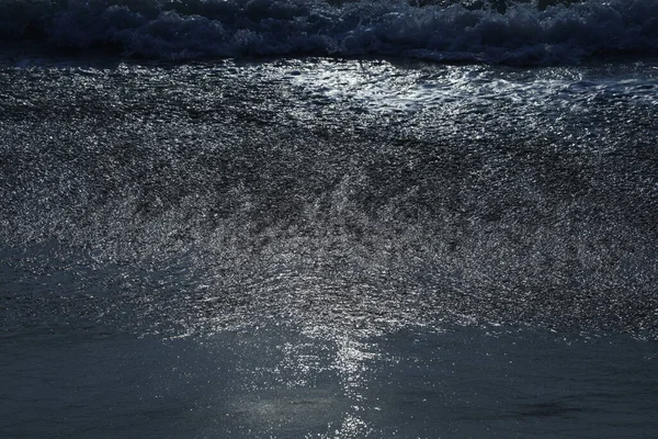 Water Waves Moonlight — Stock Photo, Image