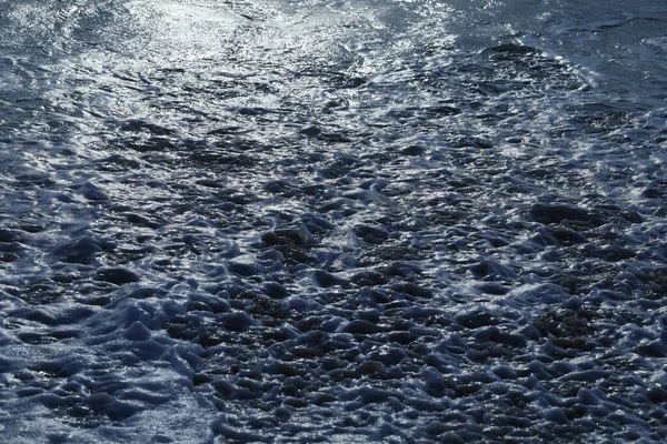 Ondas Agua Luz Luna —  Fotos de Stock