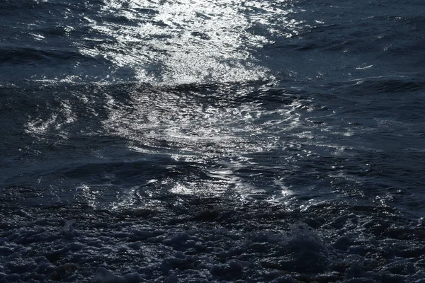 Water Waves Moonlight — Stock Photo, Image