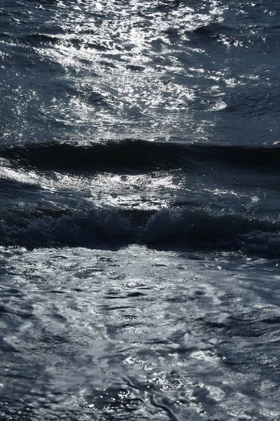 Water Waves Moonlight — Stock Photo, Image