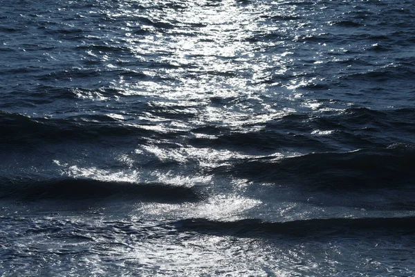 Water Waves Moonlight — Stock Photo, Image