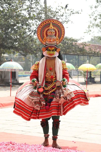 Bailarina Tradicional Munnar Kerala India Abril 2021 —  Fotos de Stock