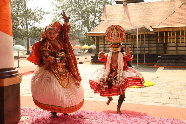 Bailarina Tradicional Munnar Kerala India Abril 2021 —  Fotos de Stock
