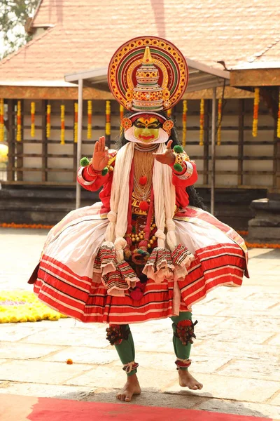 Traditionell Folkdansare Munnar Kerala Indien April 2021 — Stockfoto