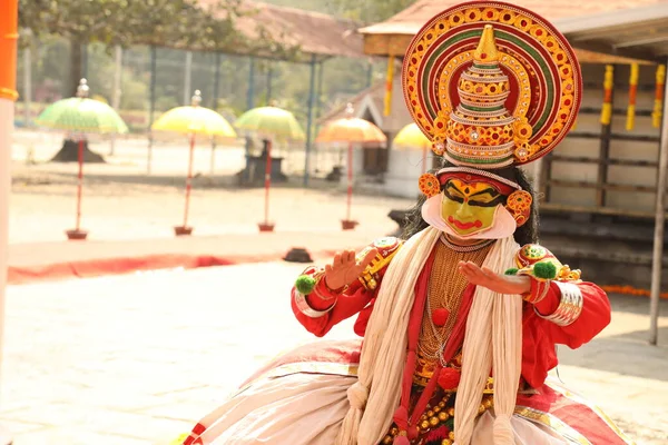 Traditional Folk Dancer Munnar Kerala India 25Th April 2021 — Stock Photo, Image