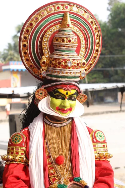 Danseuse Folklorique Traditionnelle Munnar Kerala Inde Avril 2021 — Photo
