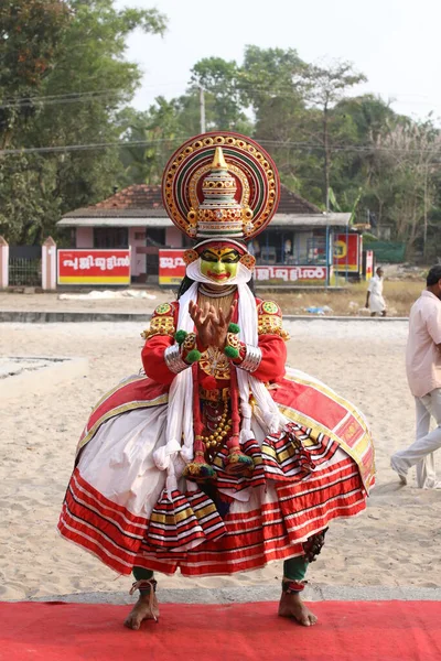 Bailarina Tradicional Munnar Kerala India Abril 2021 —  Fotos de Stock