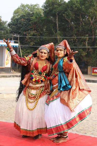 Bailarina Tradicional Munnar Kerala India Abril 2021 —  Fotos de Stock