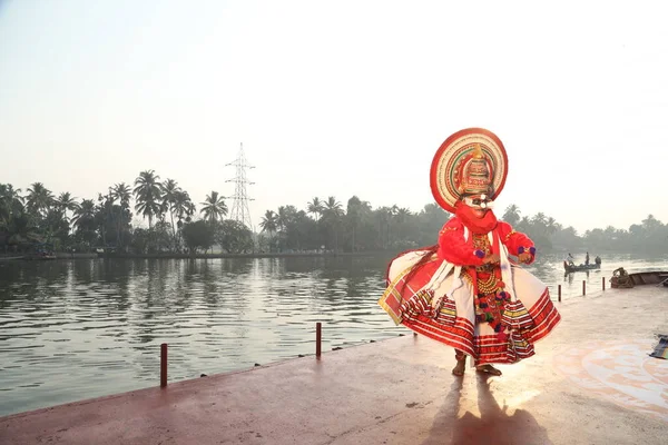 Kerala Danseuse Folklorique Traditionnelle Munnar Inde Avril 2021 — Photo