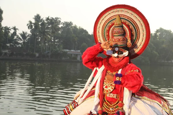 Kerala Traditionele Volksdanseres Munnar India April 2021 — Stockfoto