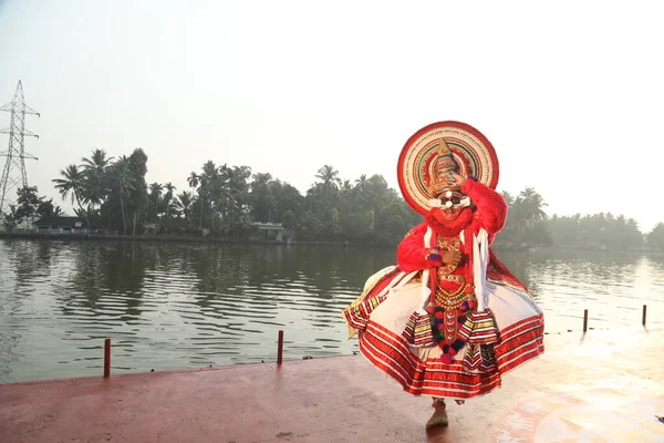 Kerala Danseuse Folklorique Traditionnelle Munnar Inde Avril 2021 — Photo