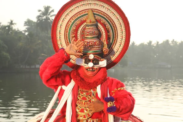 Kerala Danseuse Folklorique Traditionnelle Munnar Inde Avril 2021 — Photo