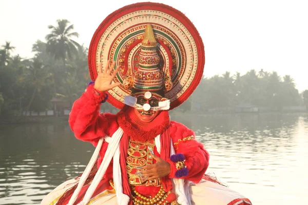 Kerala Bailarina Folclórica Tradicional Munnar India Abril 2021 —  Fotos de Stock