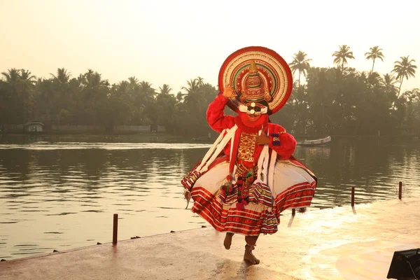 Kerala Danseuse Folklorique Traditionnelle Munnar Inde Avril 2021 — Photo