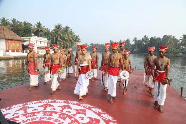 Kerala Danseuse Folklorique Traditionnelle Munnar Inde Avril 2021 — Photo