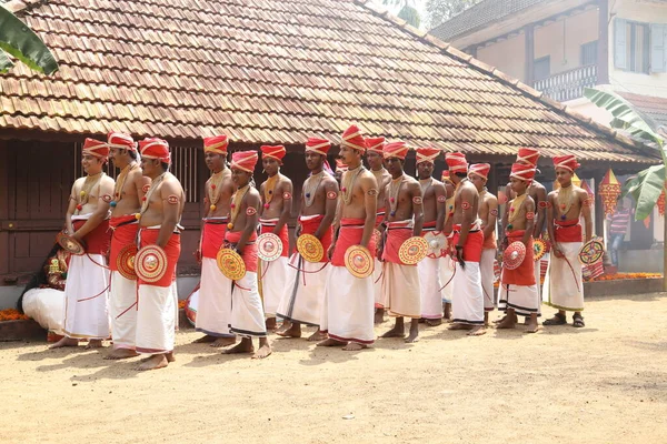 Kerala Traditionele Volksdanseres Munnar India April 2021 — Stockfoto