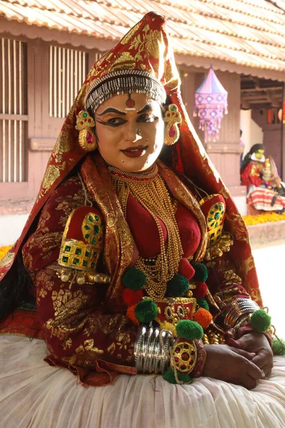 Kerala Tradicional Folk Dançarina Munnar Índia Abril 2021 — Fotografia de Stock