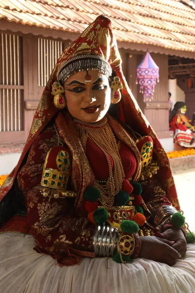 Kerala Traditional Folk Dancer Munnar India Квітня 2021 — стокове фото