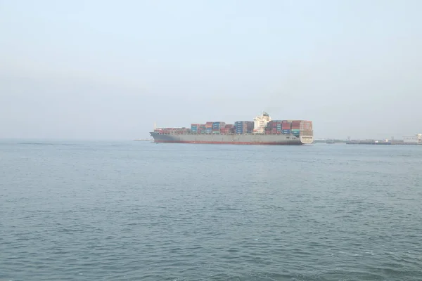 Fartyg Havet Vid Hamnen — Stockfoto