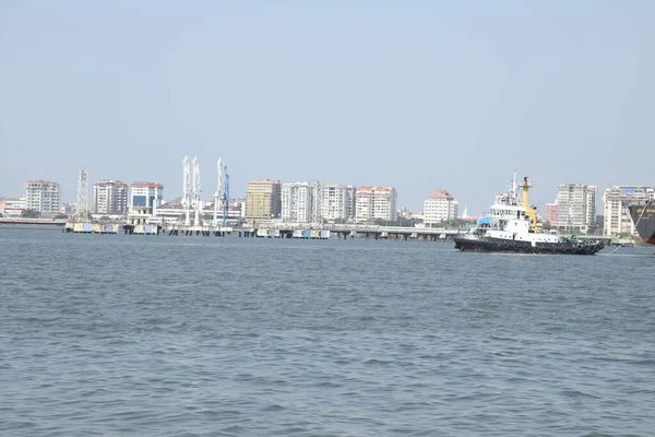 Schip Zee Bij Harbor — Stockfoto