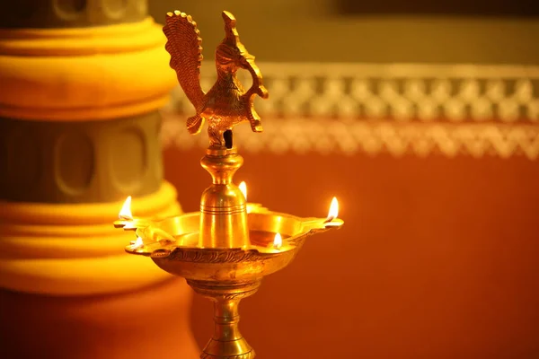Lampes Huile Dans Temple — Photo